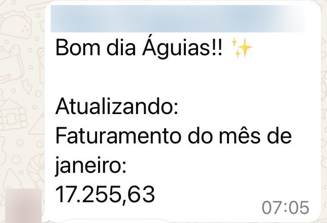 Mentorada terapeuta relata faturamento de R$ 17.255,63